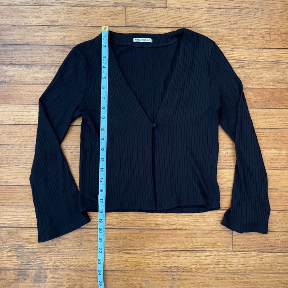 REFORMATION Dasia Knit Top Black Size M - Picture 5 of 7